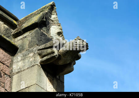 A gargoyle on St Mary`s Church, Sileby, Leicestershire, England, UK Stock Photo
